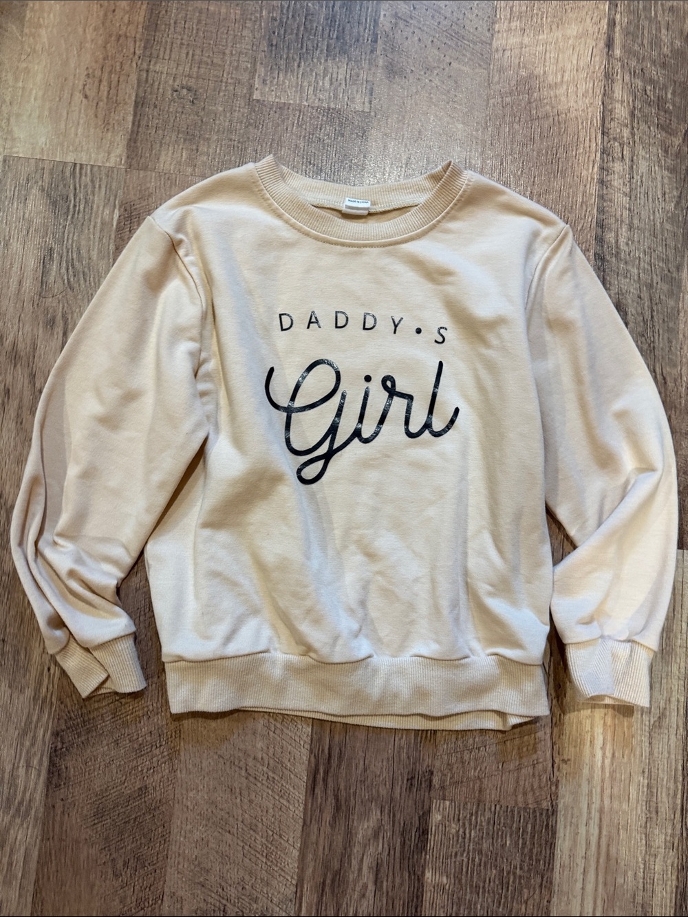 Daddy's Girl Cream Crewneck Sweatshirt for Kids